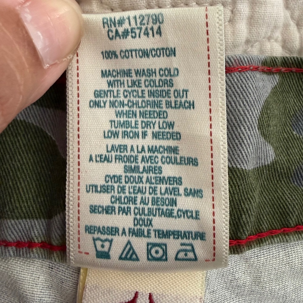 True Religion Billy Super T Camo Shorts Mens 42 Made in USA Baggy Y2K Streetwear - Picture 5 of 9